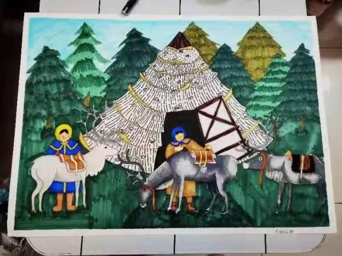 养殖者|敖鲁古雅鄂温克族少年儿童受邀参加世界驯鹿画展