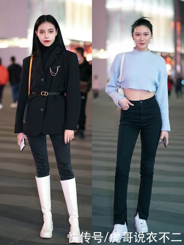 国内街拍真会选裤子，这3种时髦又显瘦，搭对了不输韩国美女