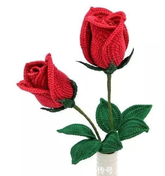 钩针玫瑰花,这么漂亮的花,都是一针一线钩出来的!附图解教程