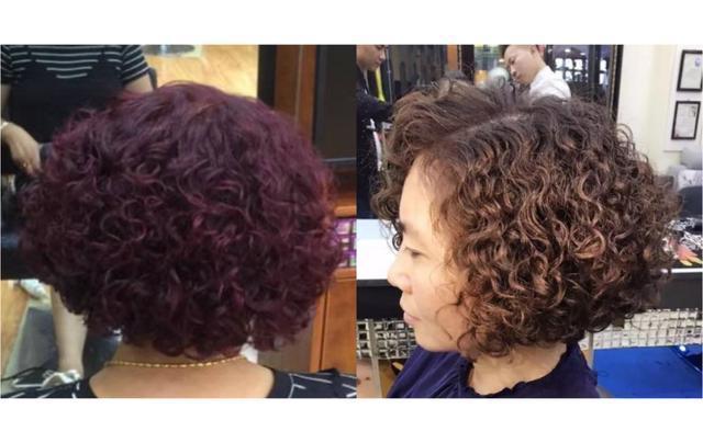 烫发|60岁头发少怎么烫发减龄又显发量多试试棕色小卷发，时髦又养眼