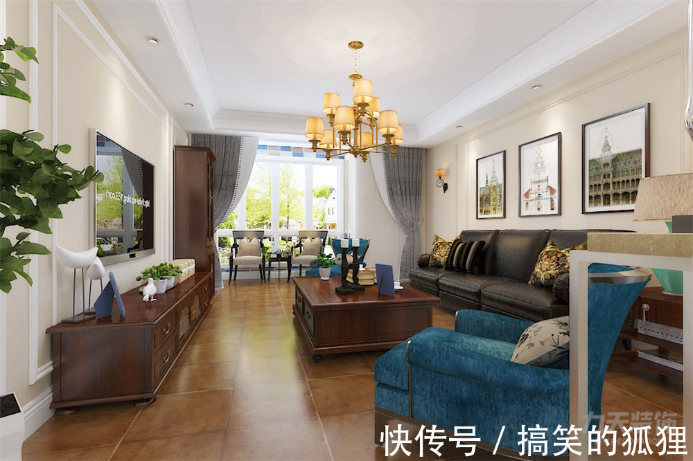 天津力天装饰|客厅装修效果图,沙发墙除了挂画,还能这么布置,超美超惊艳