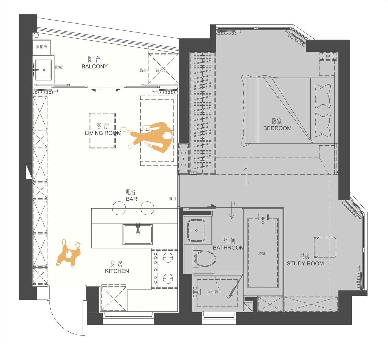 客厅|她家49㎡，一个人生活，储物空间每一处都有，不拥挤还美观，真赞