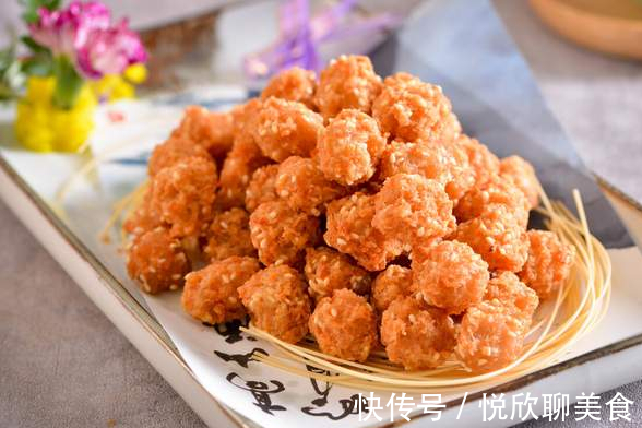 淀粉|炸丸子，记住不要放面粉和淀粉，教你正确方法，外酥里嫩又弹牙