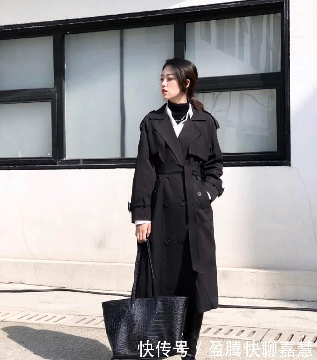 到了冬天才发现,穿大衣还得选“过膝款”,搭配老爹靴显高又有范