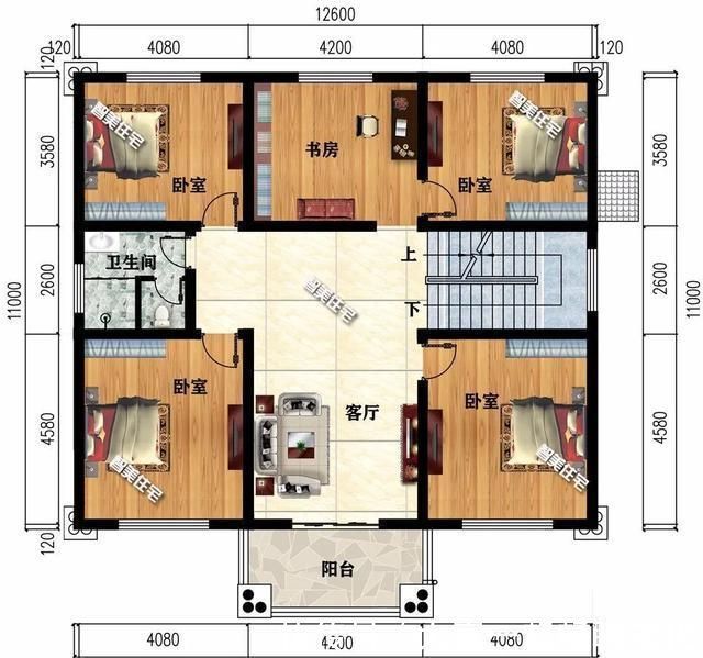 别墅|25万左右盖二层小别墅，这两款户型都可以，美观方正施工易