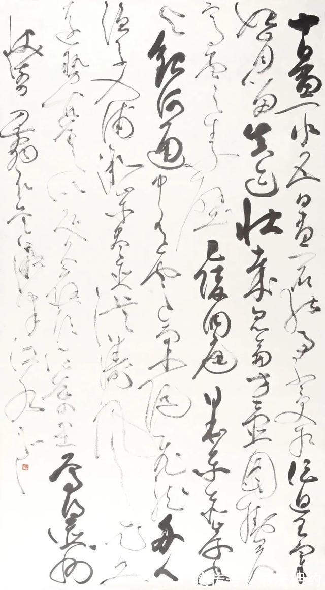 笔意#他的草书根基稳路子正,笔走龙蛇,凭此斩获全国首届草书展一等奖