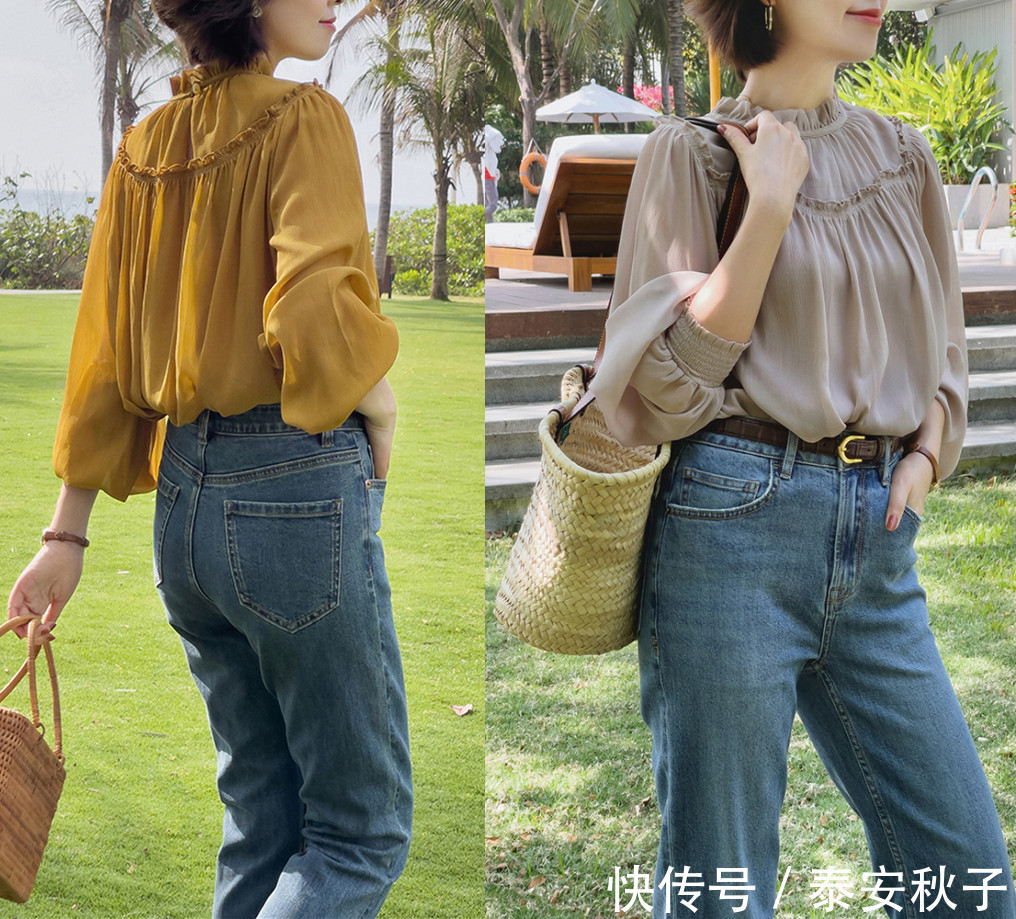 大牌|不一定非要穿大牌!跟美女学穿搭:轻薄衬衫款式,也能穿出轻奢感