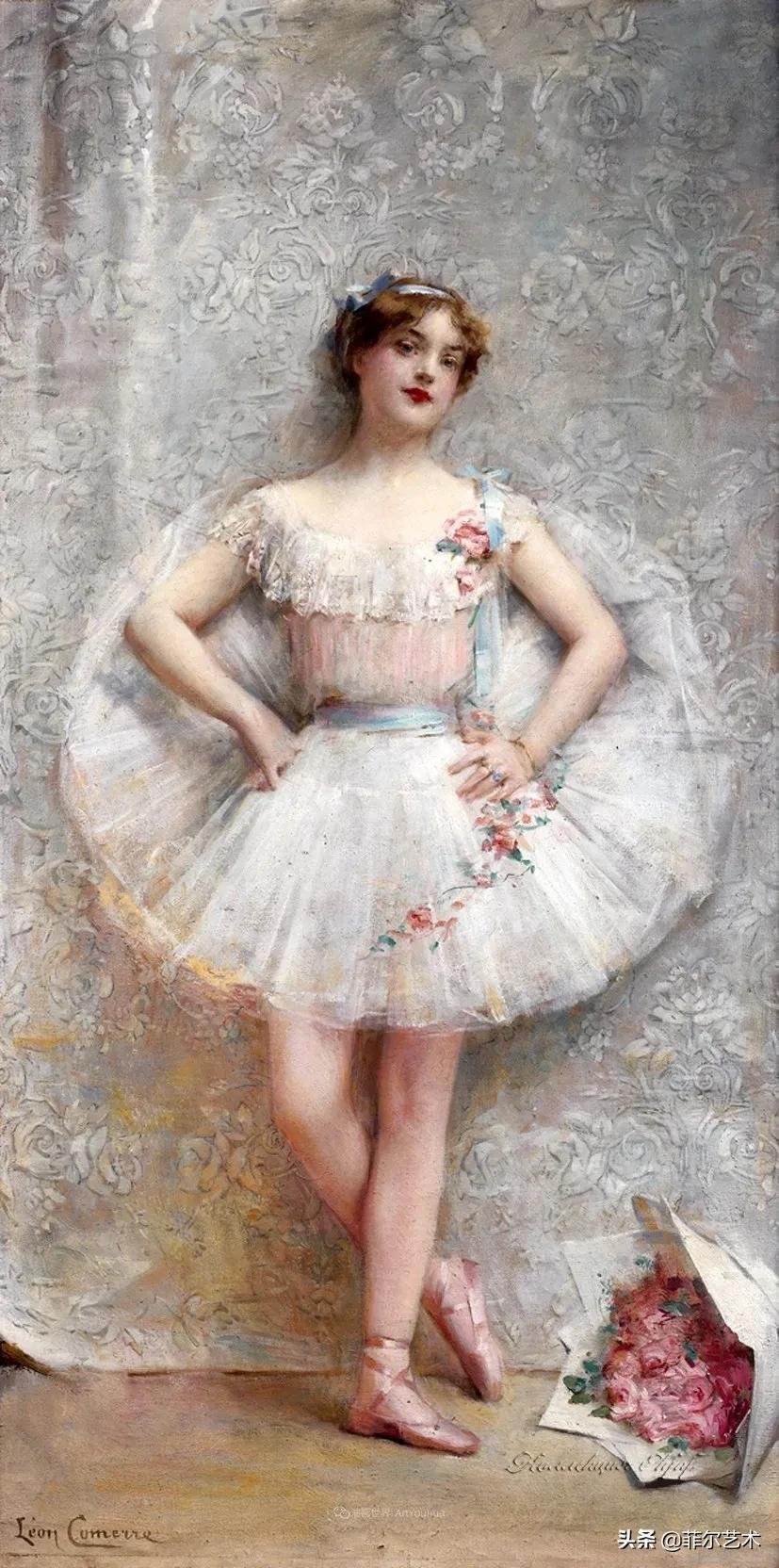 肖像@法国学院派著名画家科默尔,笔下的美丽女性犹如天使下凡