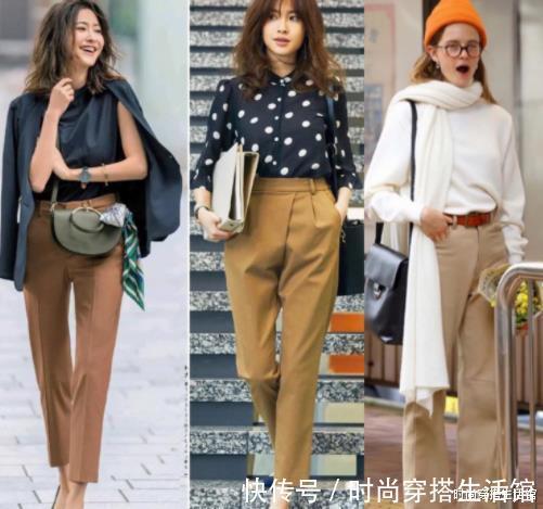 卡其色|这才是教科书级别的卡其色裤子搭配,时尚还保暖,冬天就该这么穿