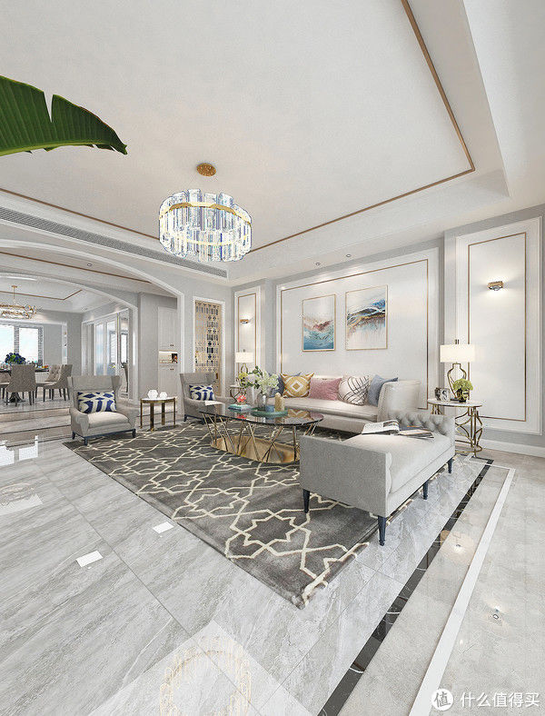 精致|256㎡现代轻奢风，精致、简约的设计往往更加的适合生活，这就是家