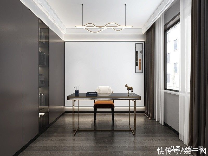 爱马仕|深咖色+爱马仕橙设计，活力满满的现代轻奢风装修