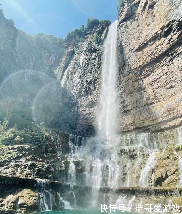 天河瀑布|郑州驴友团徒步南太行抱犊村，穿越太行天瀑群