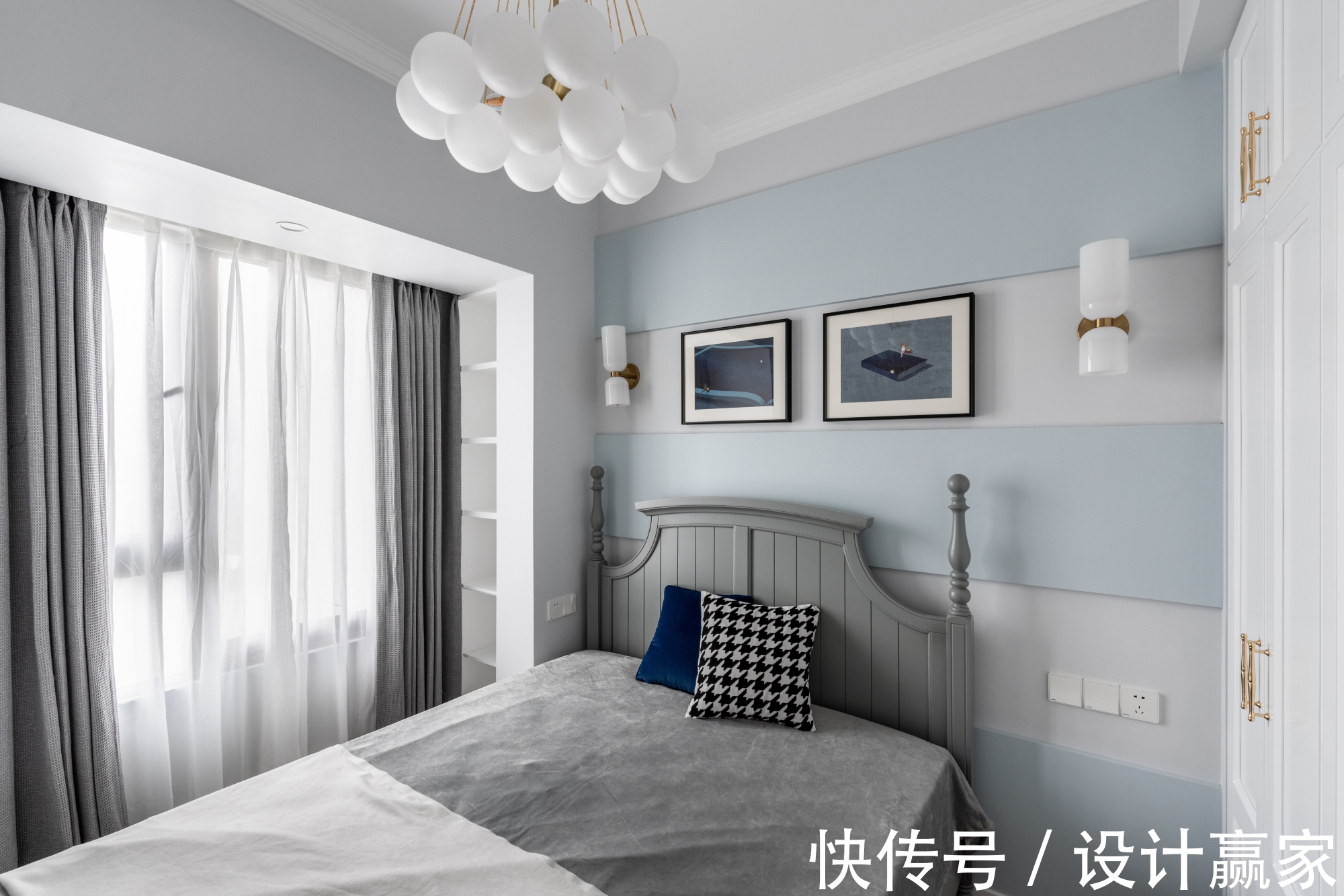 浅灰色|101㎡美式奢华,质感的空间,浪漫的家,邻居看过直夸好