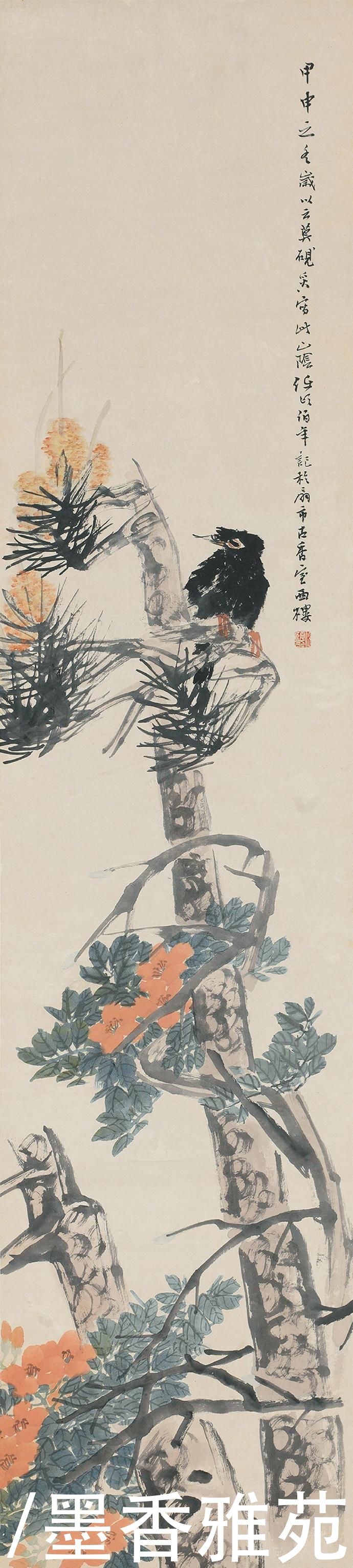 海派大师任伯年的国画作品，生动传神