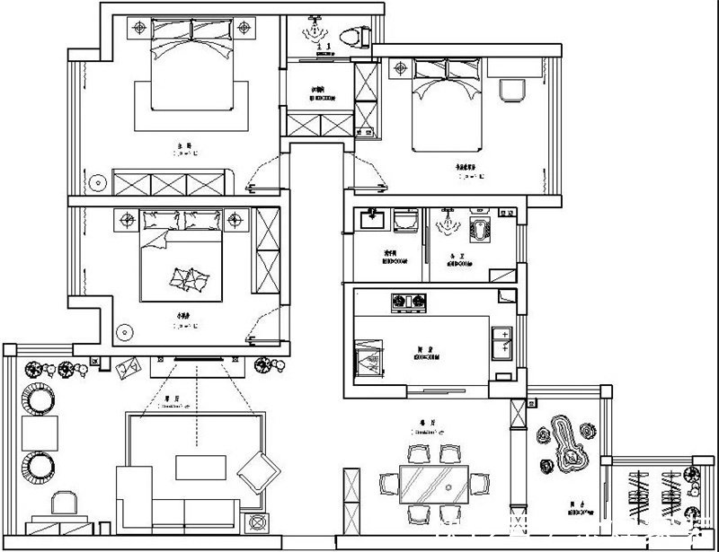 轻奢风|现代轻奢风三居-最自然的高级感