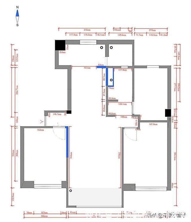 全屋|他家新房,全屋刮大白,没吊顶,局部非承重墙砸掉,美观又实用