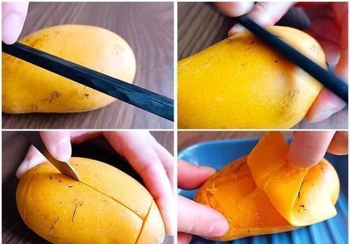 今天才知道，剥芒果皮这么简单，不脏手不流汁，这方法太棒了
