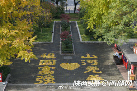 爱国情怀|西安城墙景区银杏落叶变废为宝 景观造型传递浓浓爱国情怀