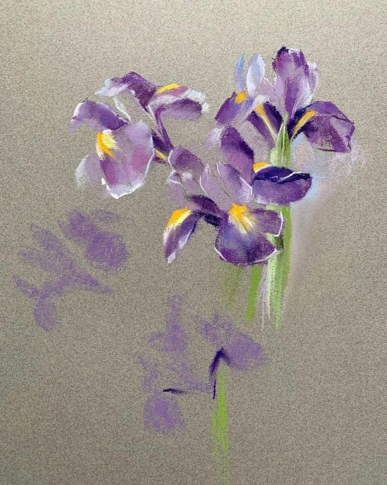 花瓣#太疯狂了!原来用粉笔画画,也可以这么美,简单几招教你,美到邻居羡慕嫉妒