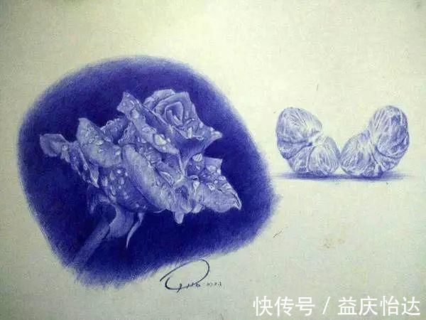 盼望!一位15岁的小姑娘,没有任何绘画基础,却画出了令人感动的圆珠笔作品!