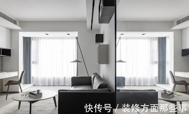 床头柜|91平现代简约风三居室黑白灰主干净清爽，加入木色提升空间温度