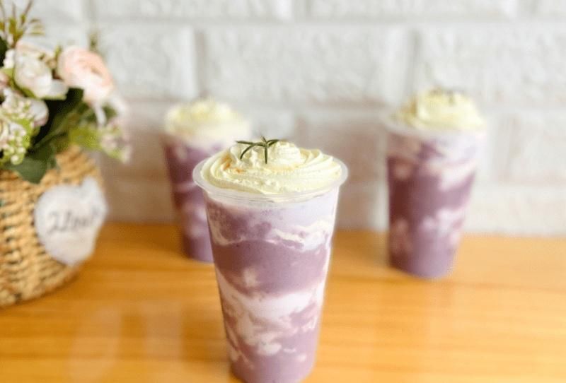 浓郁|香醇浓郁?自制芋泥厚厚牛乳~