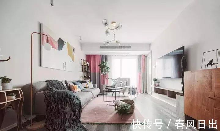 粉色|75平的小户型，在北欧风中加入粉色，打造浪漫的小窝