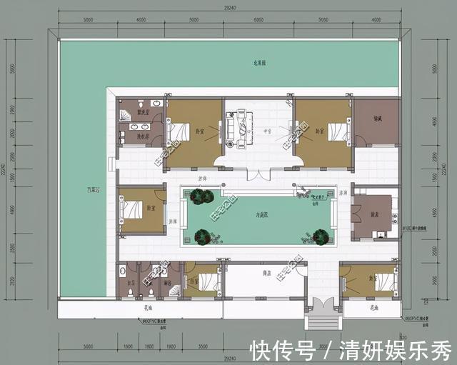 平面|2021年农村建房子，推荐这15套中式小院，造价便宜还实用