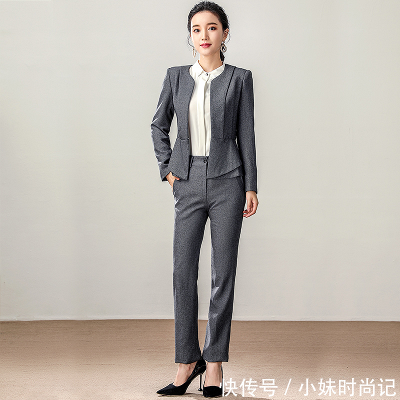 迷人|没有哪个上班女郎能拒绝这样的打扮,气质太迷人了,并且彰显干练