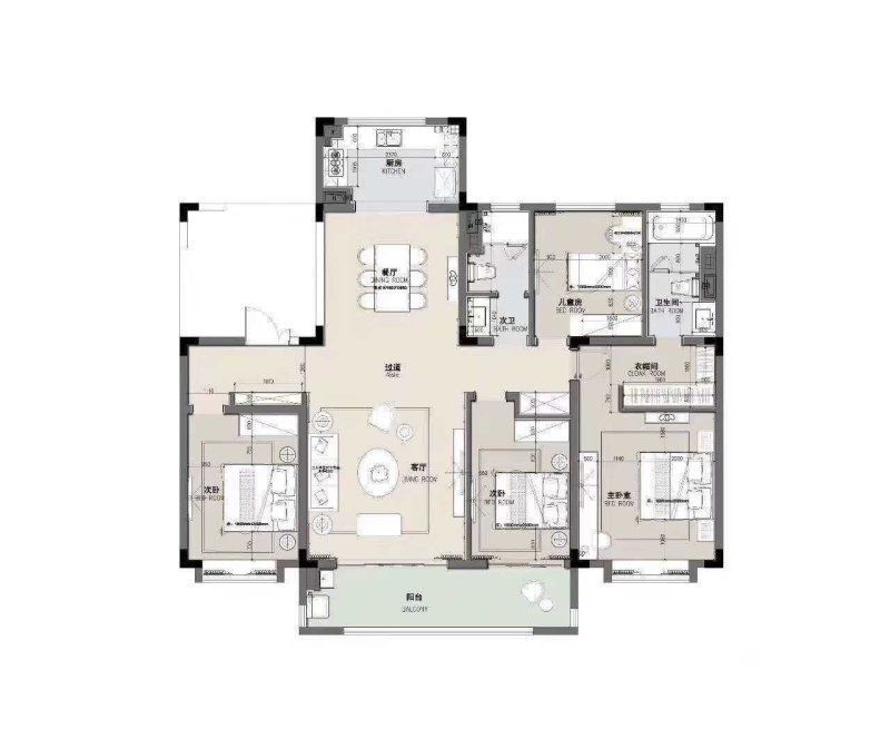 嘉和城|太不敢相信了194平四居室,花了14万,还是欧式风格