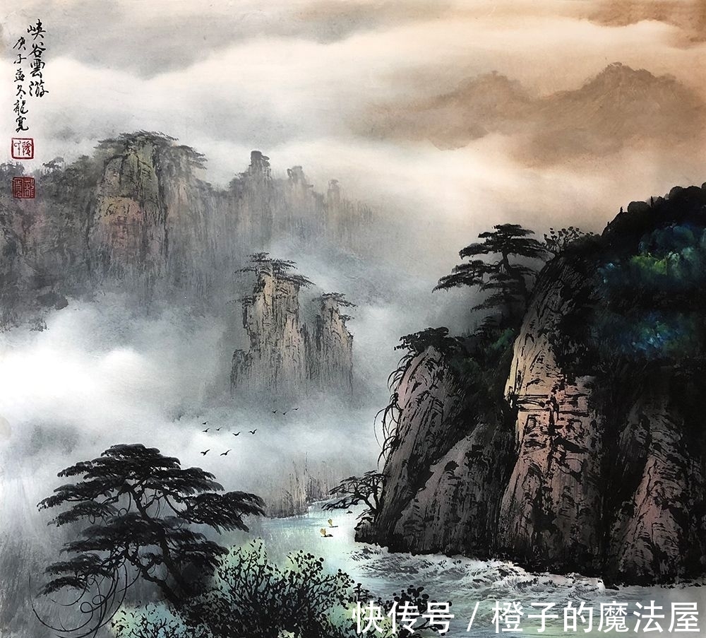 诗书画@龙宽山水画 定格在宣纸上的山色春秋