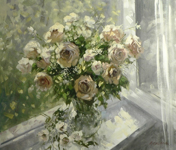 画家#乌克兰画家亚历山大·耶尼的油画,雅致!