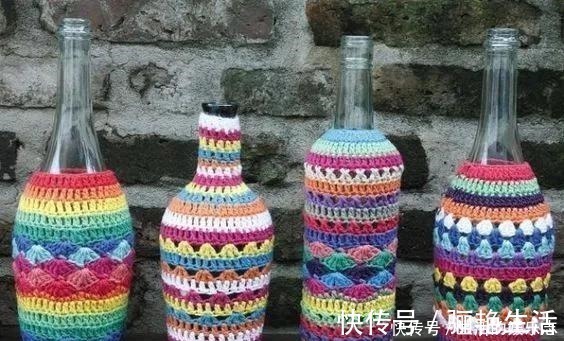给普通的废旧玻璃瓶穿件衣服，颜值翻番！DIY变废为宝手工制作！