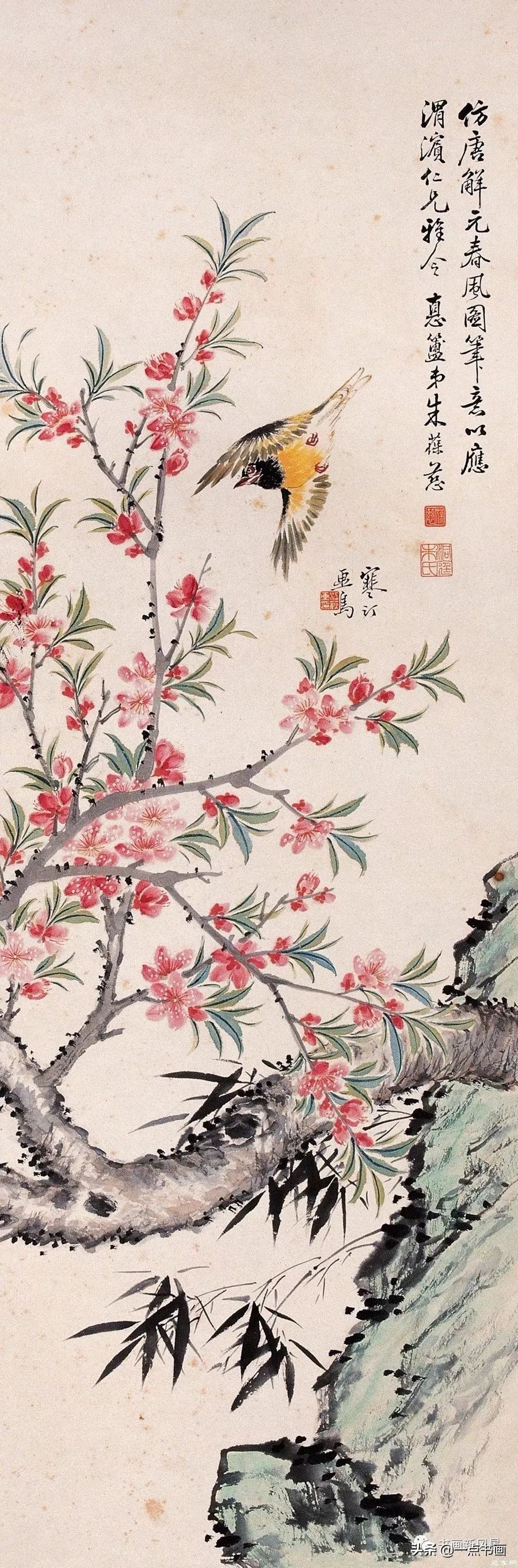 花鸟画@江寒汀 笔下的飞鸟30幅,不愧当代海派花鸟画第一人