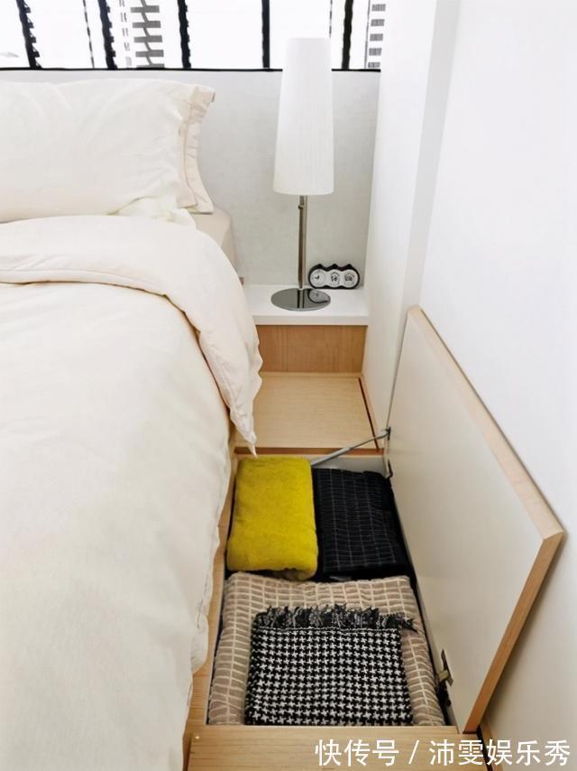 收纳床|常规榻榻米可以淘汰了,多打个台阶变成收纳床,还能多个休闲区