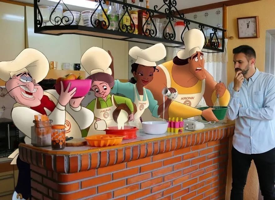 现实生活中|他将迪士尼动画明星“请”进家门,一系列小插曲,令人捧腹