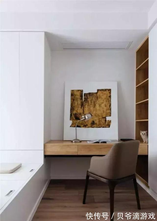 飘窗|不用专门预留书房了,这种卧室书房一体的设计最实用!