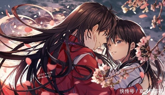 戈薇|画师大大的犬夜叉戈薇超甜，最帅的妖怪三父子