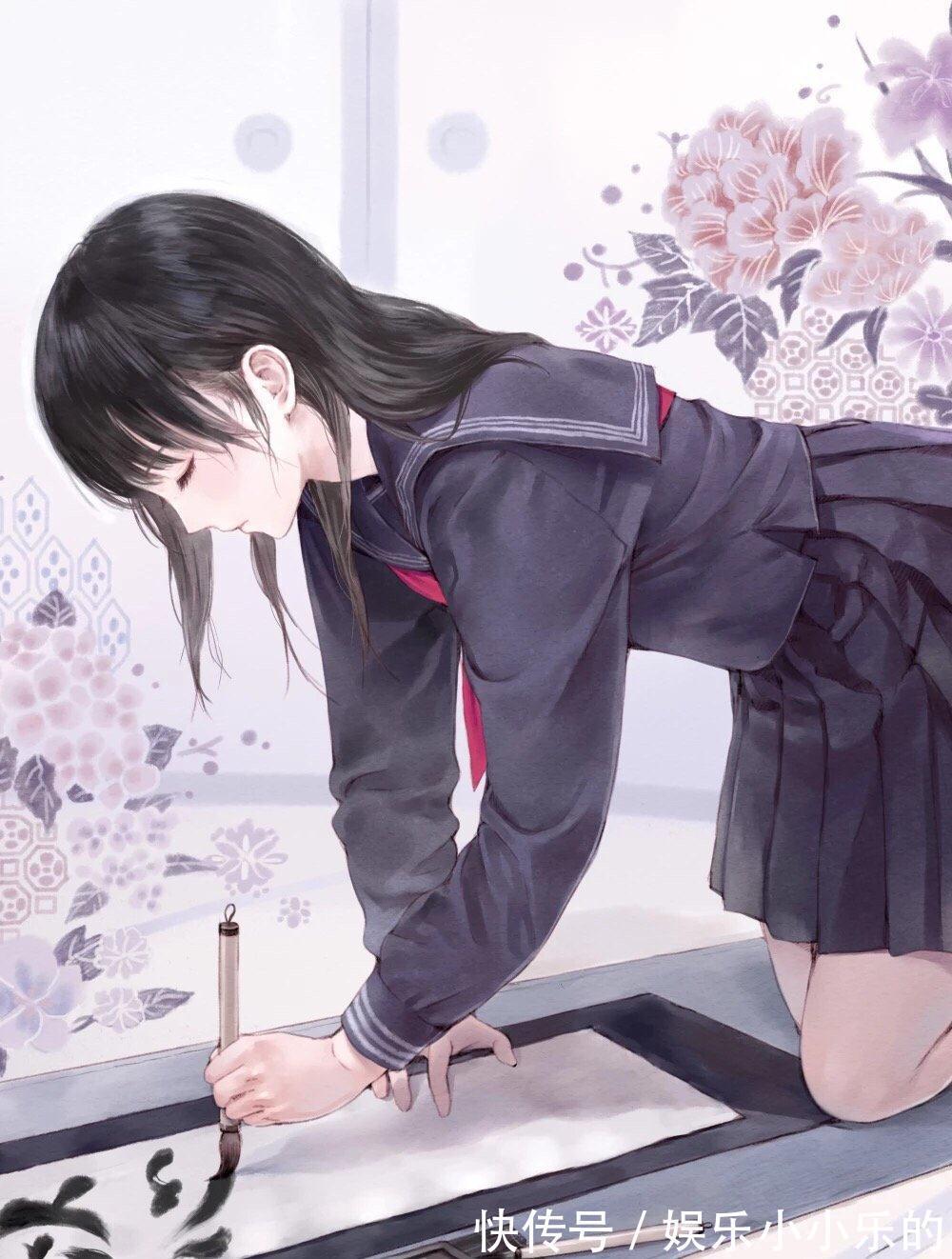 岸田梅尔@软萌的二次元美少女插画,洋溢着让人舒服的清澈透明感