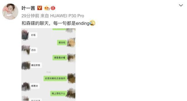 惜字如金|叶一茜晒与女儿聊天记录,森碟惜字如金,网友高冷小女神