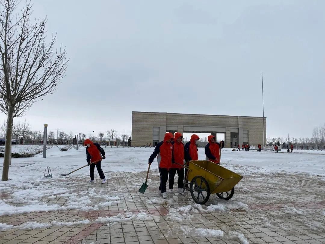 雪后校园别样娇