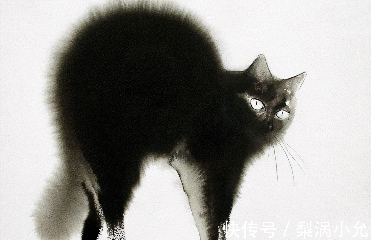 麦穗!水墨是中国传统绘画,老外用它画动物——别说另有一番意境