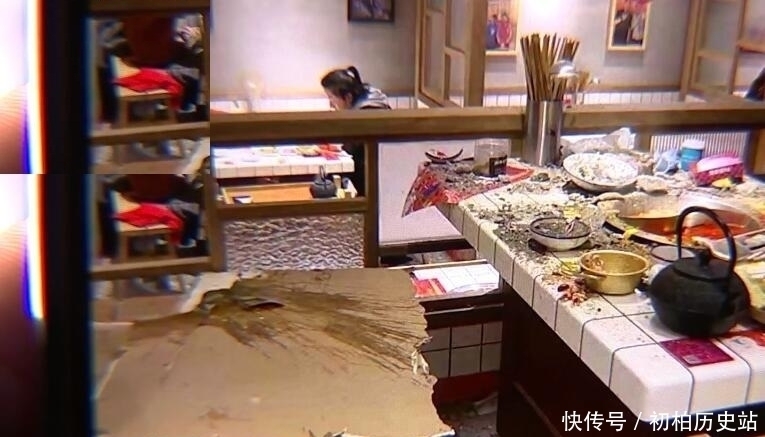 事故|陈赫火锅店事故现场：水泥掉下砸进锅内，热油泼得到处都是