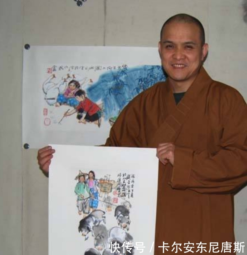 刘玉梅#画家寺院当和尚,15年后前妻找上门:儿需要你,还俗一画卖1173万