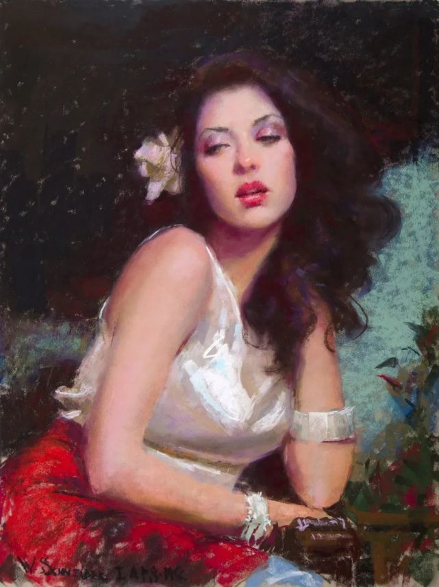 学生$在绘画的道路上，他认为自己永远是一个学生