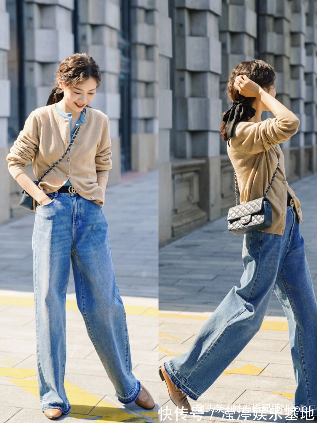 nicole 今秋火了一种穿法:叫“毛衣+毛衣”,温暖又时髦,谁穿谁美