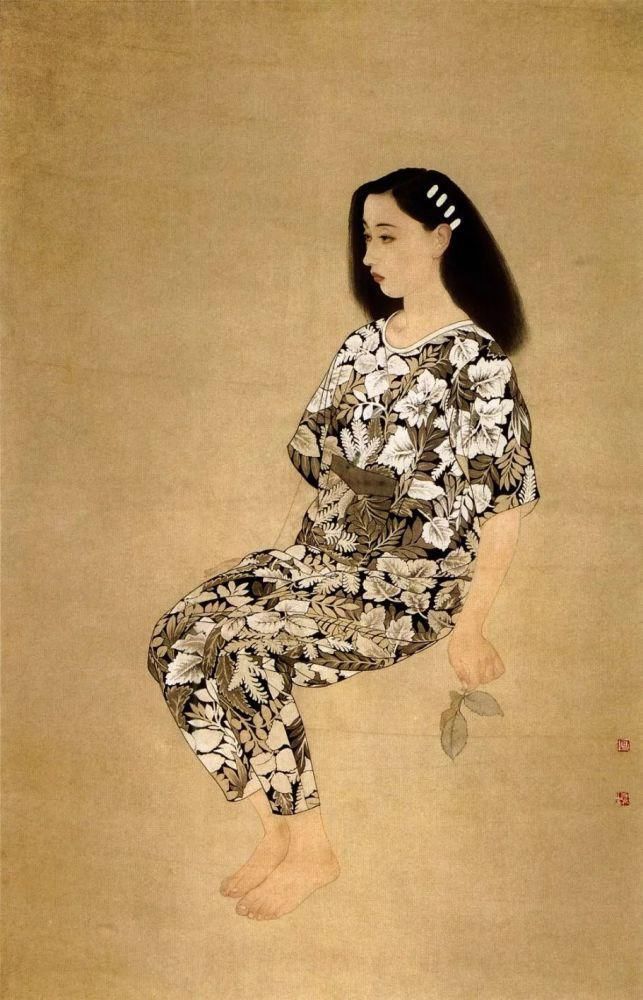 绢本!国画:何家英画笔下的怜怜女儿态,不同寻常的美感!