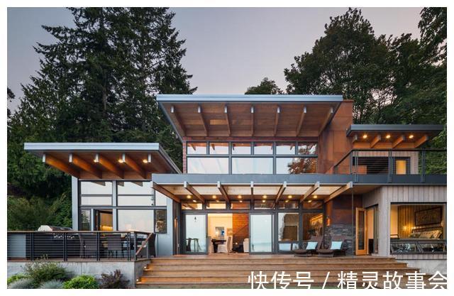 错层木屋别墅|错层木屋别墅，屋檐这样设计还是第一次见！收藏了