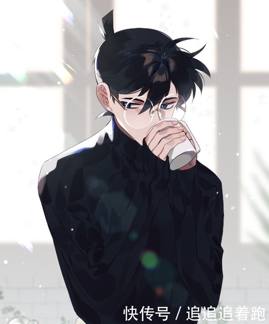 画师更新工藤新一和怪盗基德的画集，这个画风的确很好磕