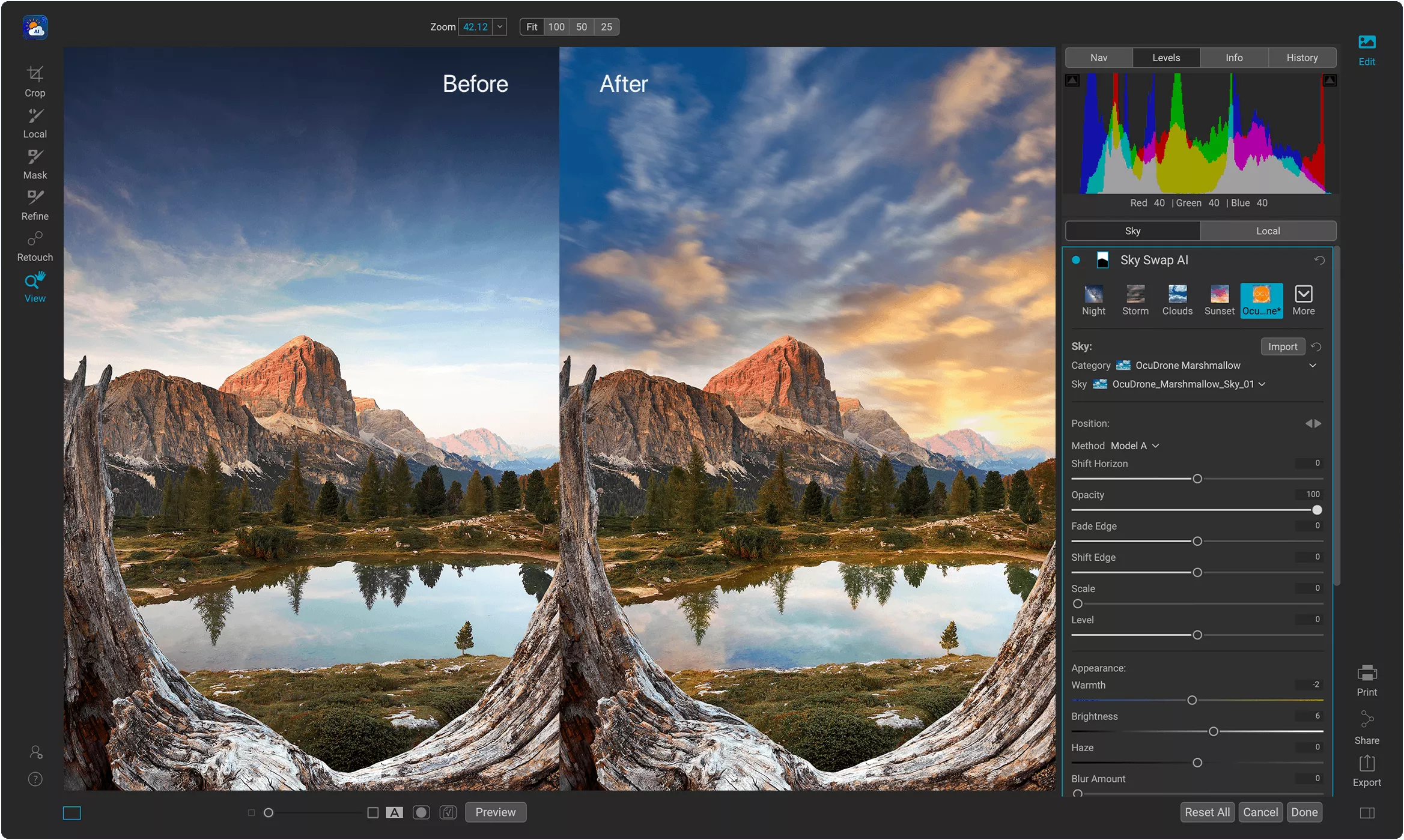 ON1 Sky Swap AI for Mac 2023.5 v17.5.1.14051 图片AI天空替换处理-下载否